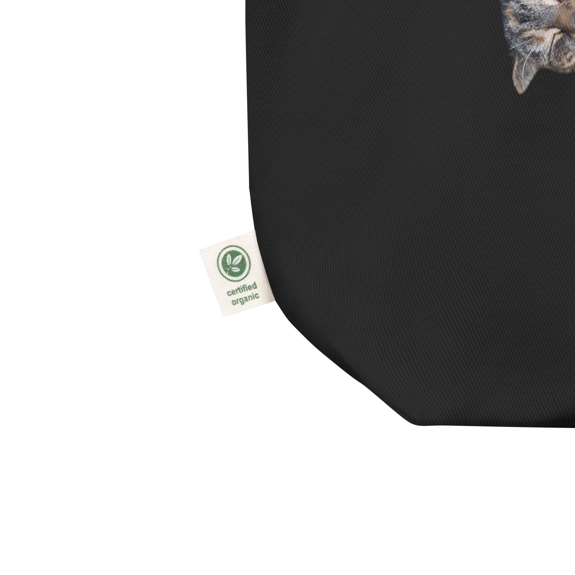 NOT INTERESTED Black Eco Tote Bag - Image 4