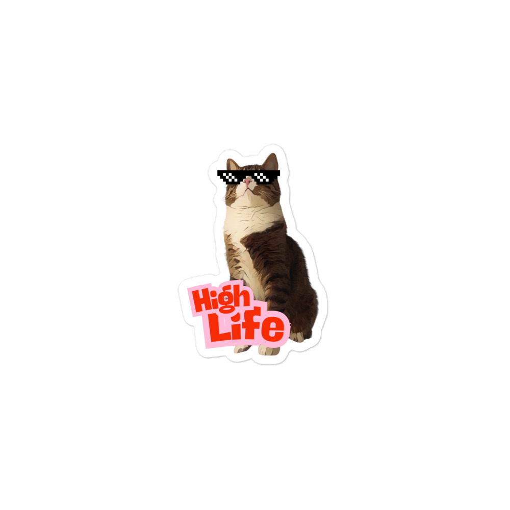 HIGH LIFE CAT Bubble-free sticker - Image 2