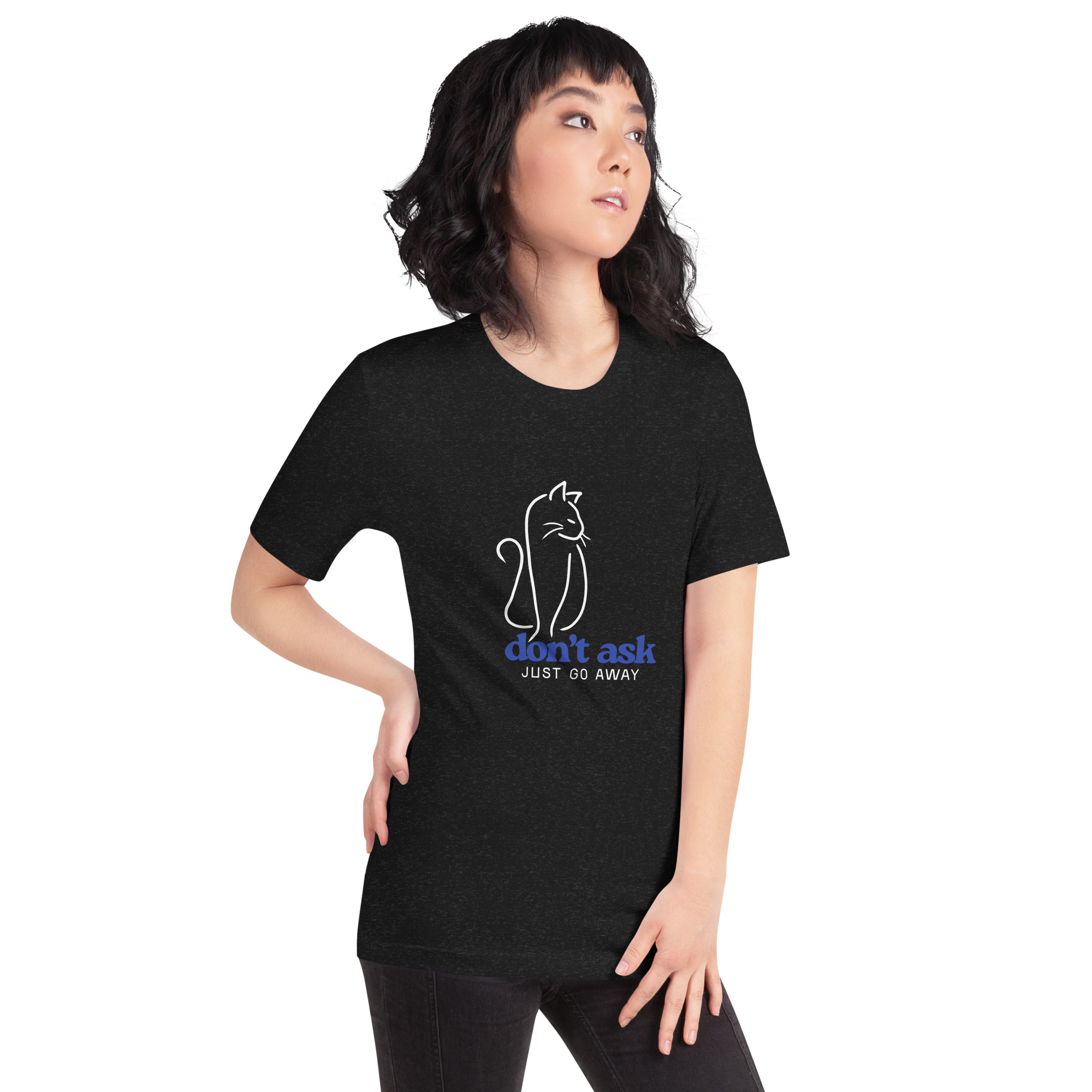 DON'T ASK Unisex Black T-shirt - Image 3