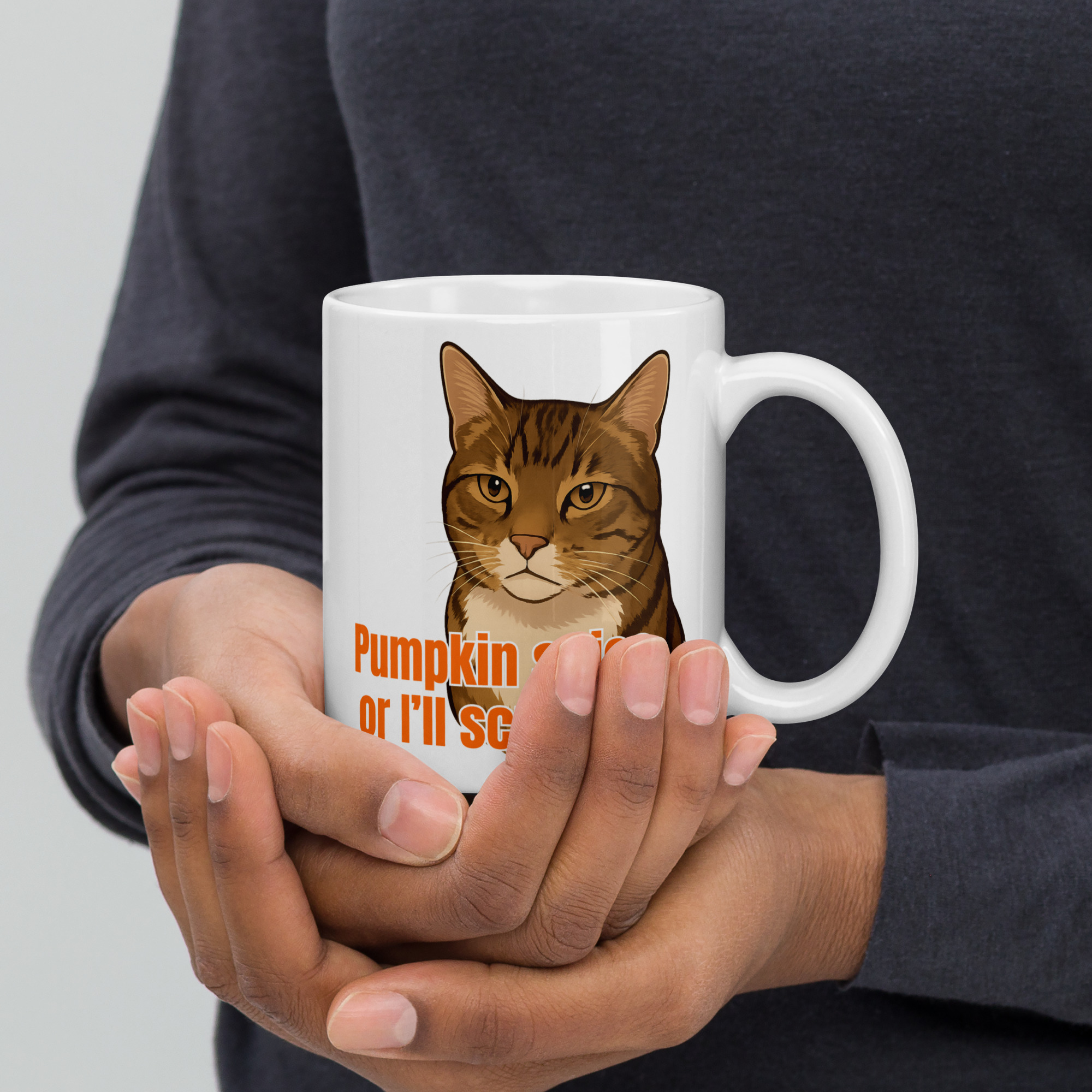 PUMPKIN SPICE OR I'LL SCRATCH Halloween Mug - Image 4