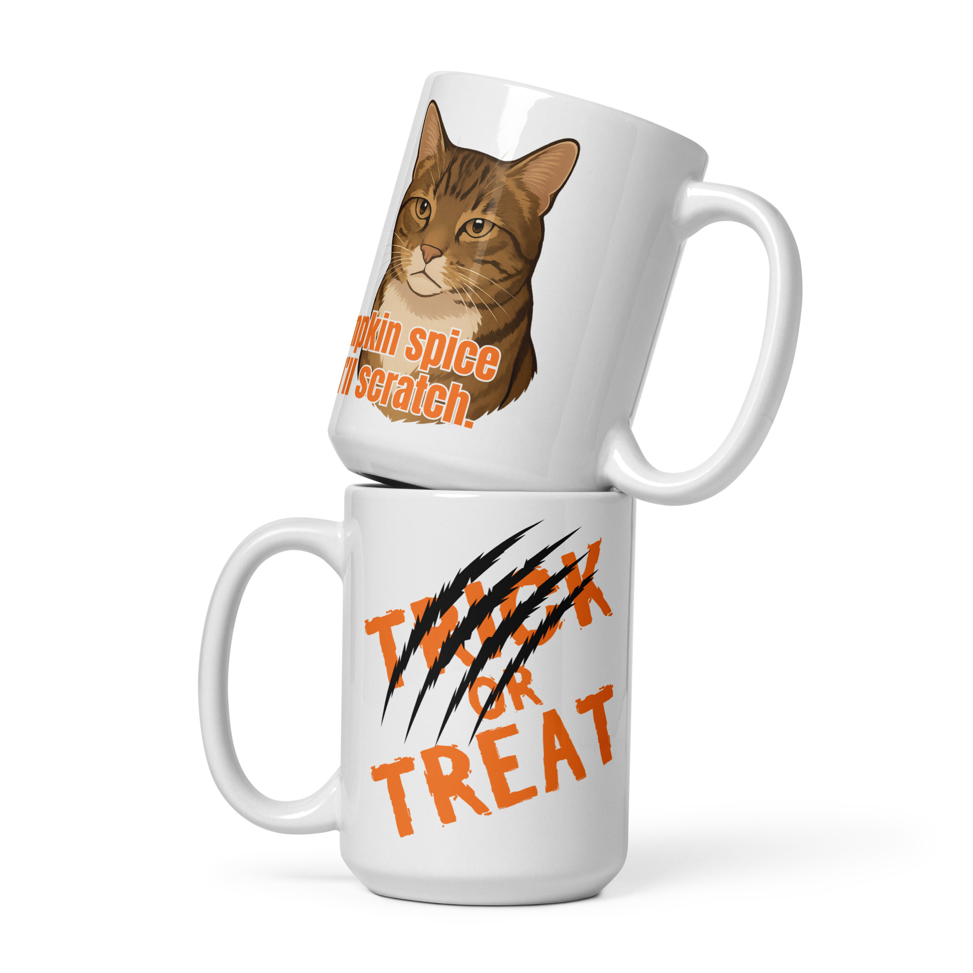 PUMPKIN SPICE OR I'LL SCRATCH Halloween Mug - Image 2