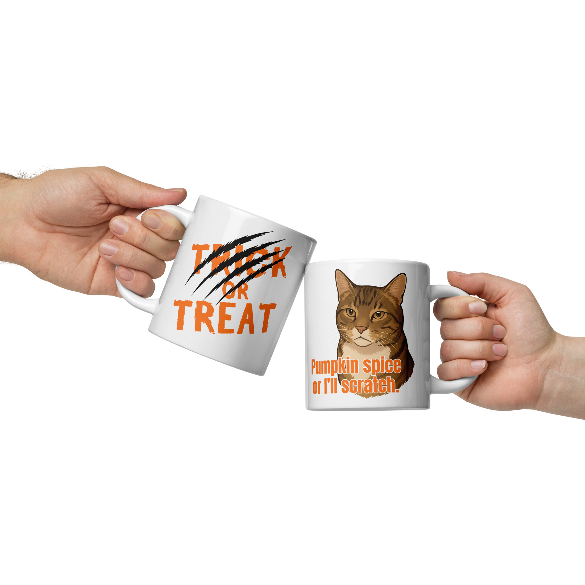 PUMPKIN SPICE OR I'LL SCRATCH Halloween Mug - Image 3