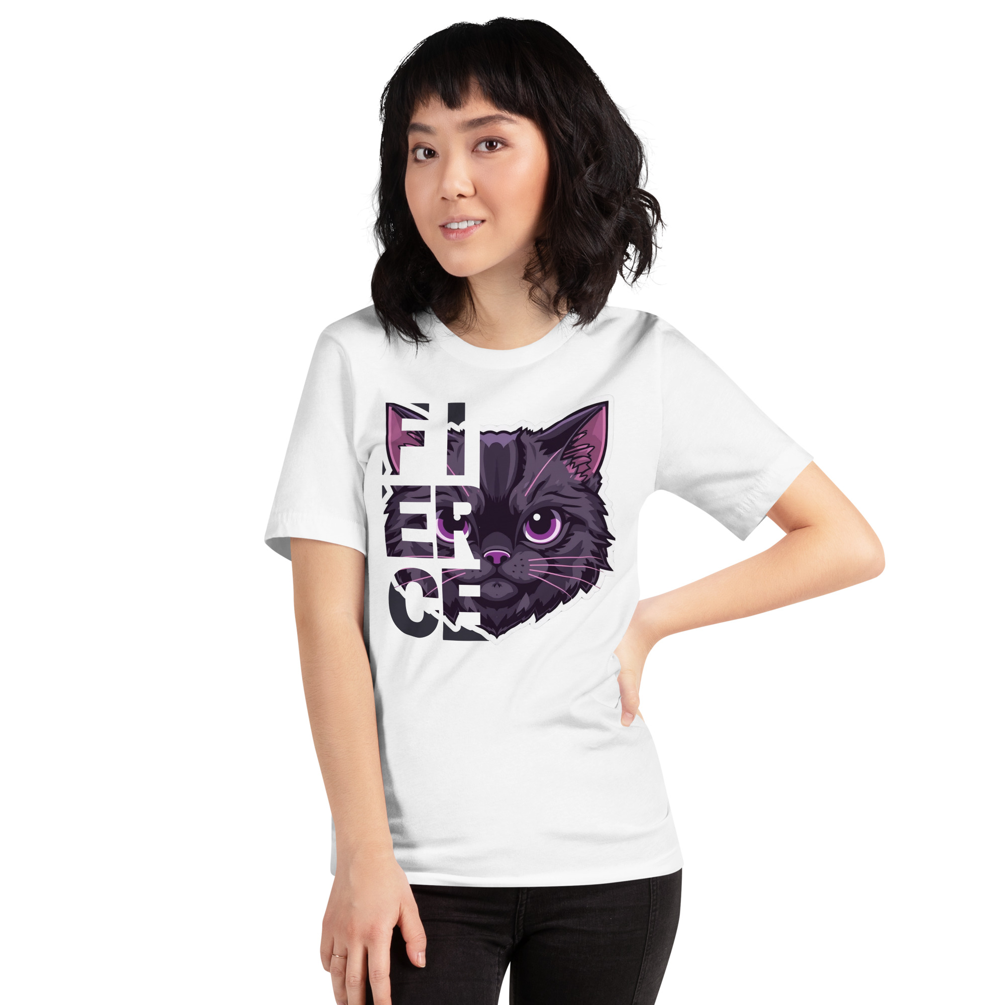 FIERCE CAT Unisex t-shirt - Image 3
