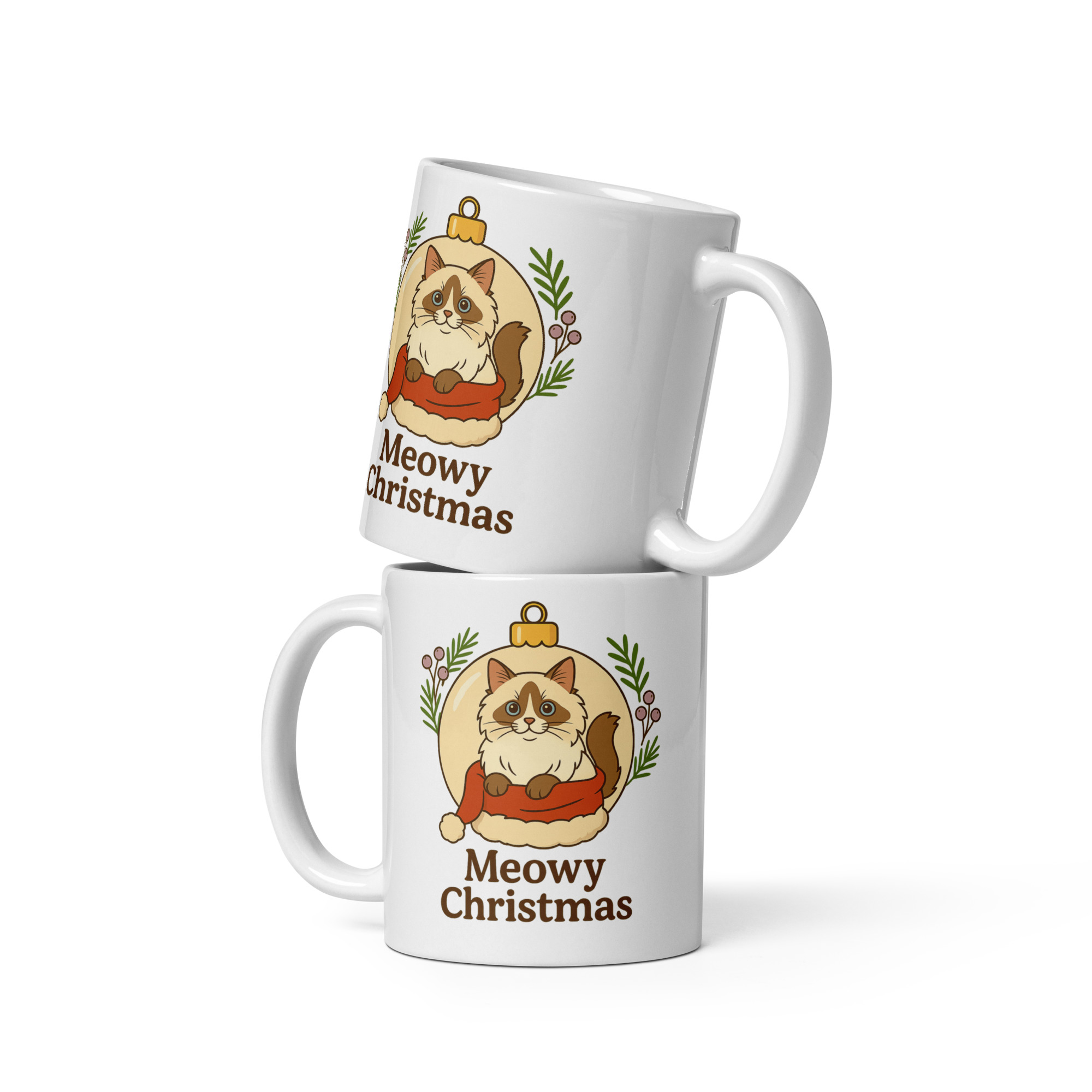 Meowy Christmas – Ragdoll Cat Mug - Image 2
