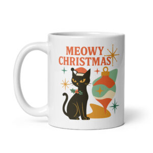 Meowy Christmas – Atomic Noel Cat Mug