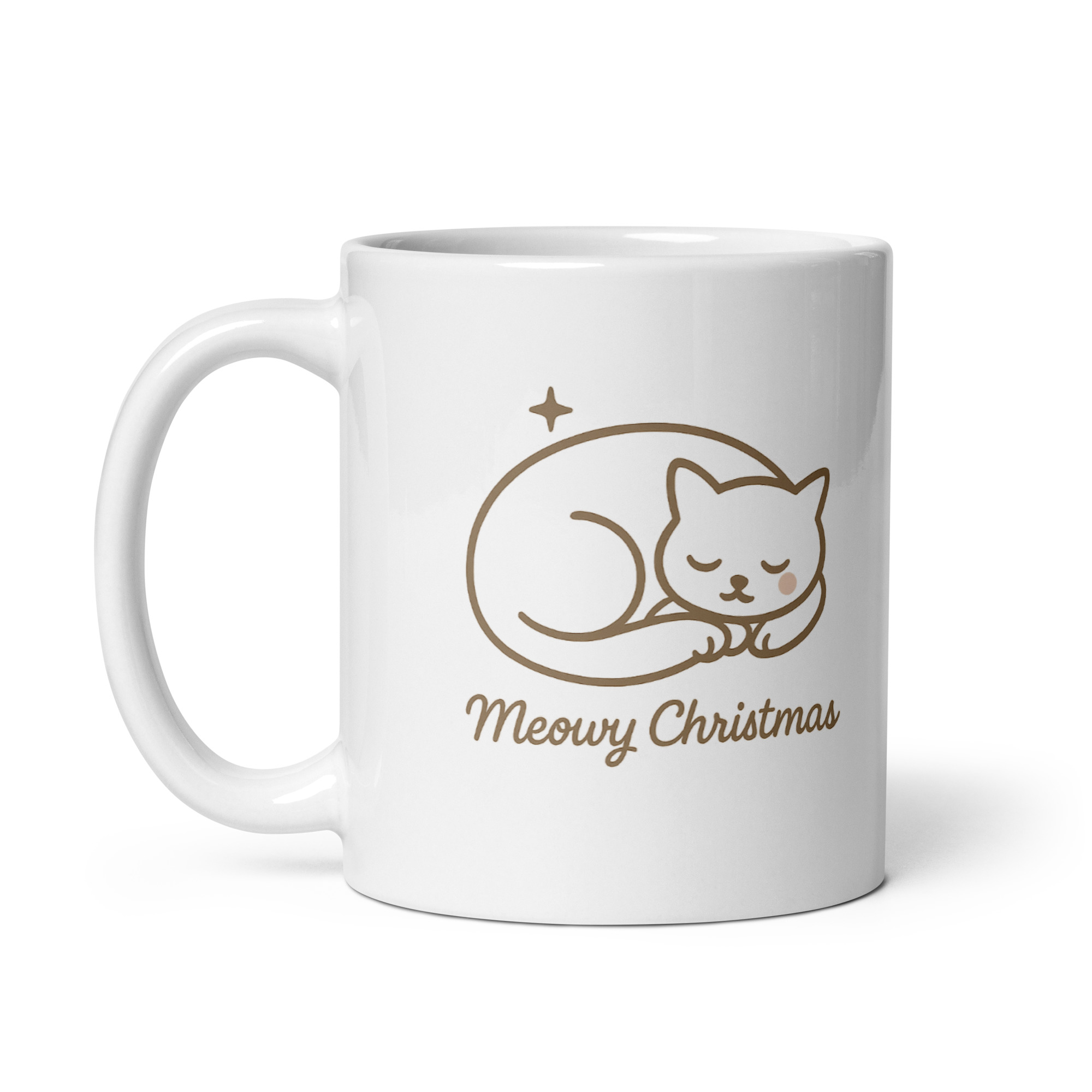 Meowy Christmas – Minimalist Cat Mug