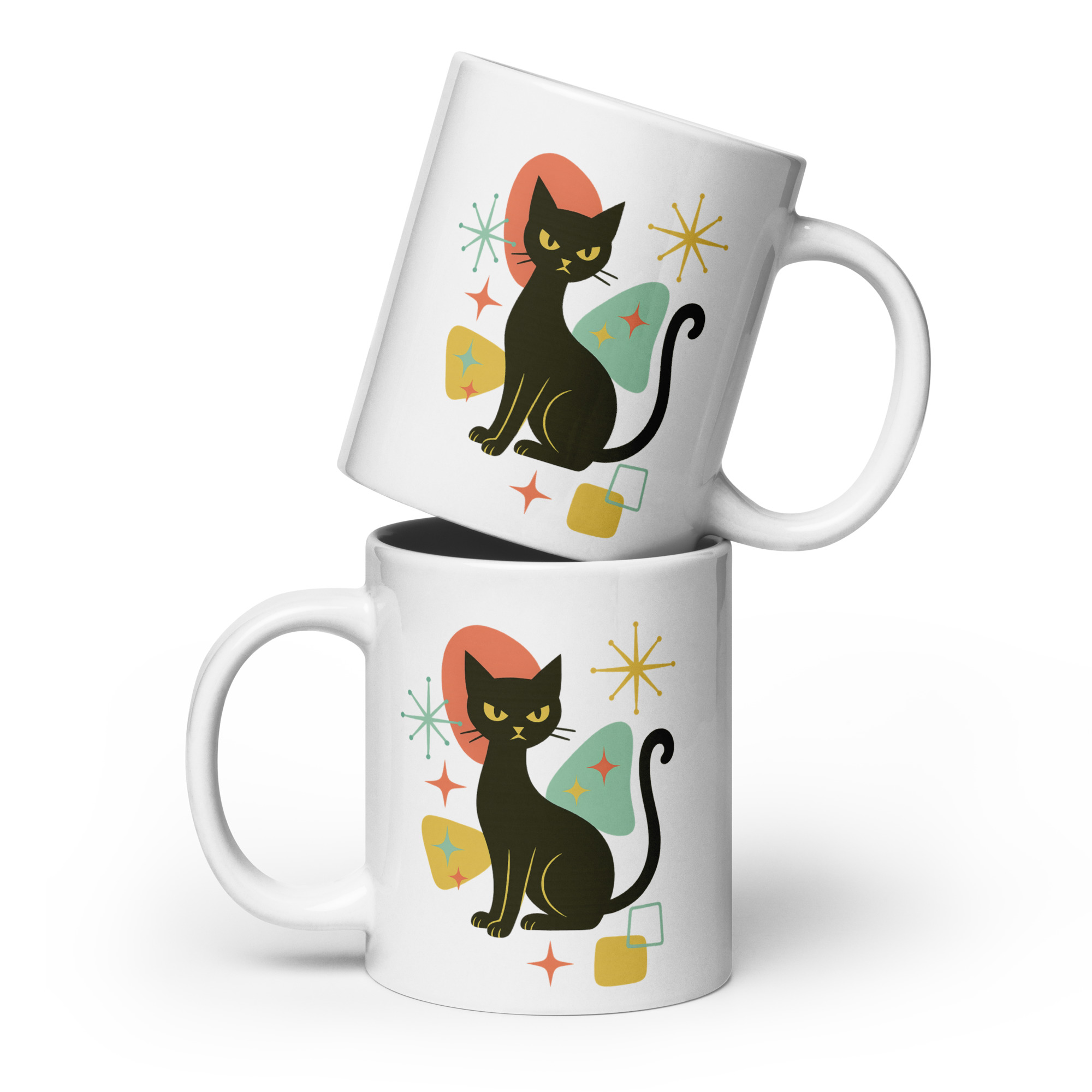 Atomic Attitude – Mid-Century Modern Cat Mug - Image 2